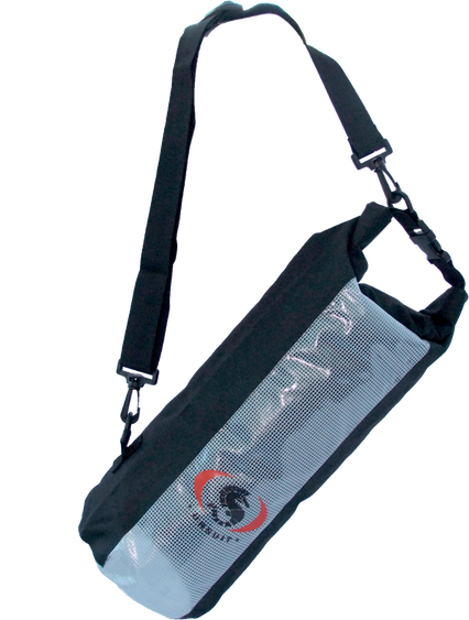 Black dry bag with shoulder strap, 12 L