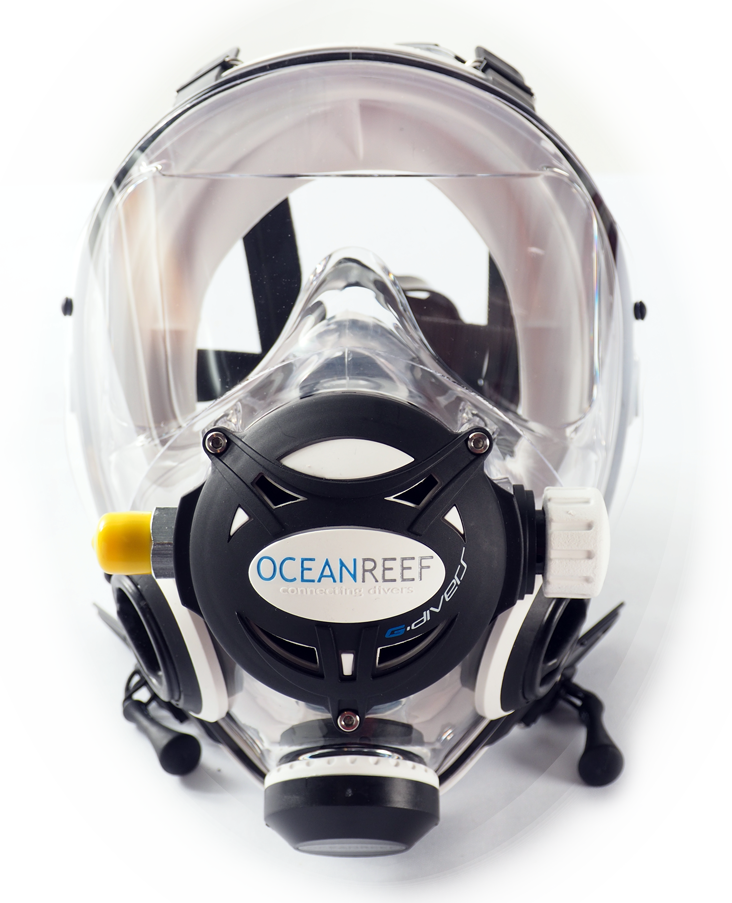 Download Neptune Space G Divers Full Face Mask Ocean Reef Neptune Space G Divers Cobalt Ursuit PSD Mockup Templates